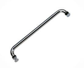 Round Towel Rail 600mm Black With Door Knob