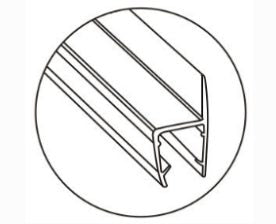 180° Hard Lip Shower Seal 2.7M 8-10mm