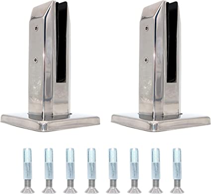 Balustrade Railing Post Glass Clip Clamp Shelf Holder Bracket Support for Balcony Garden Deck Ground Handrail