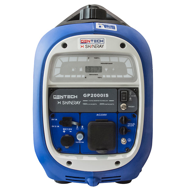 Gentech Power 2kVA Digital Pure Sine Wave Inverter home & office Generator (Recoil Start) Blue