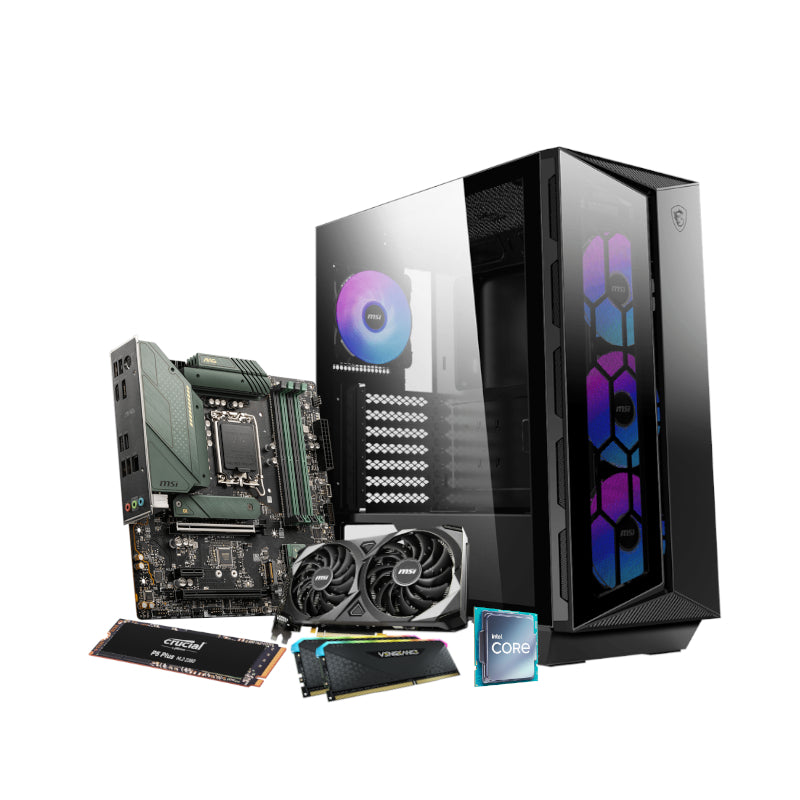 PCBuilder Intel i5 12400 SLIPSTREAM Windows 11 Gaming PC