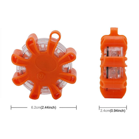 2 PCS Truck Lamp/LED Road Flare Orange with Red LED