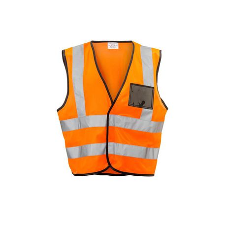 Dromex - Orange Reflective Vest With Zip And Id Pocket - Medium