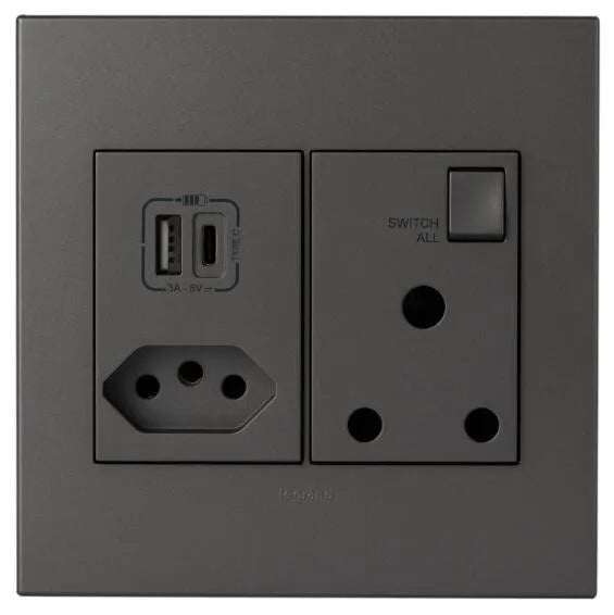 Mono Socket New USB A+C 4x4 YSALIS ,TYPE C WALL PLUG