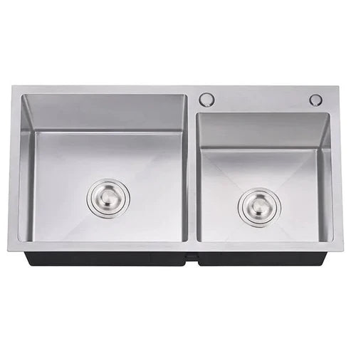 Chrome Kitchen Sink Obdulia Double Bowl