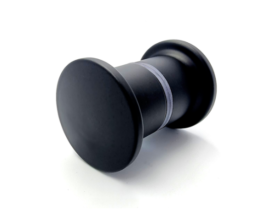 Shower Door Knob Back To Back Knob  (Mushroom) Aluminium  Black