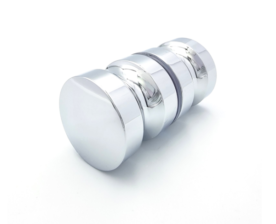 Door Knobs Back To Back Knob (Small Groove) Aluminium Chrome