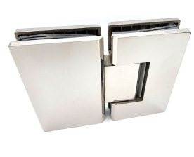 Hinges 180° Glass To Glass Hinge Polished Stainless Steel