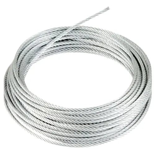 WIRE ROPE GALV 10MM {SOLD PER M} - STEEL CABLE - 6X19 FIBRE CORE