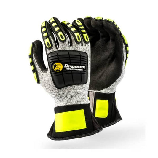 Gloves Dromex MACH-777 Cut Level 5 Impact with Vibro Palm Black & Yellow Black & Yellow 11