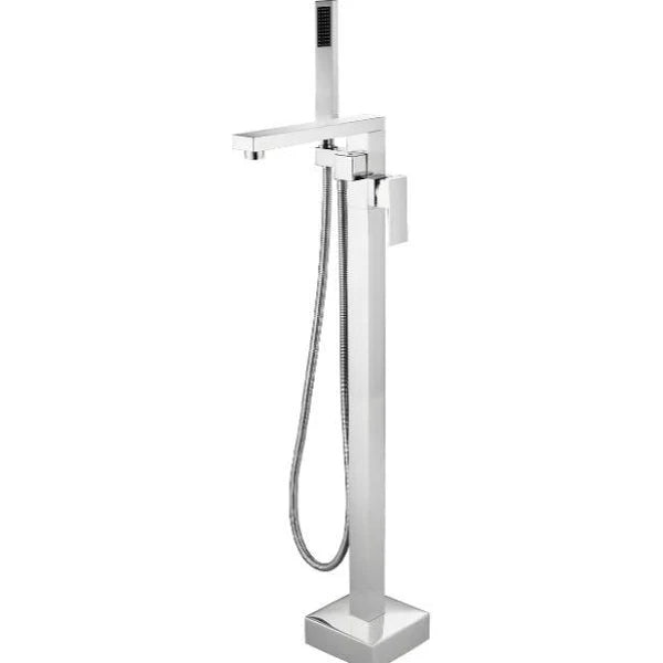Devario Premio Freestanding Bath Mixer Square Brass -Chrome