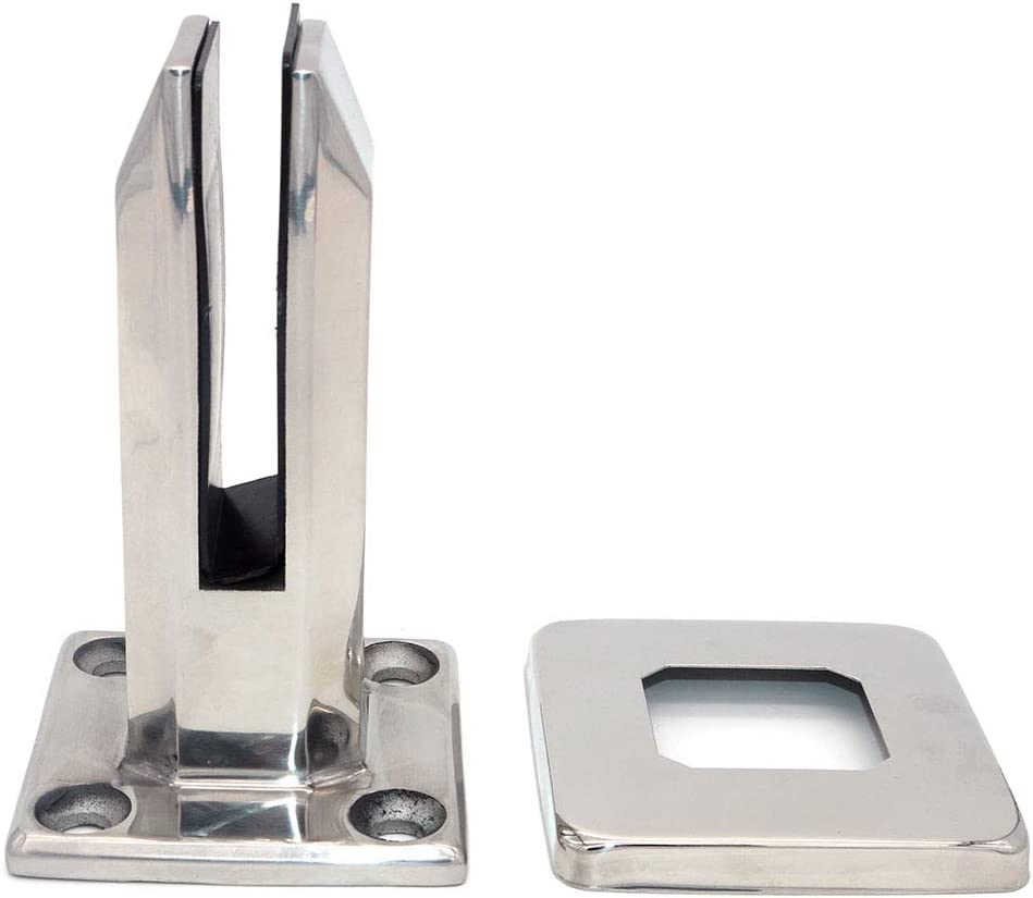 Balustrade Railing Post Glass Clip Clamp Shelf Holder Bracket Support for Balcony Garden Deck Ground Handrail