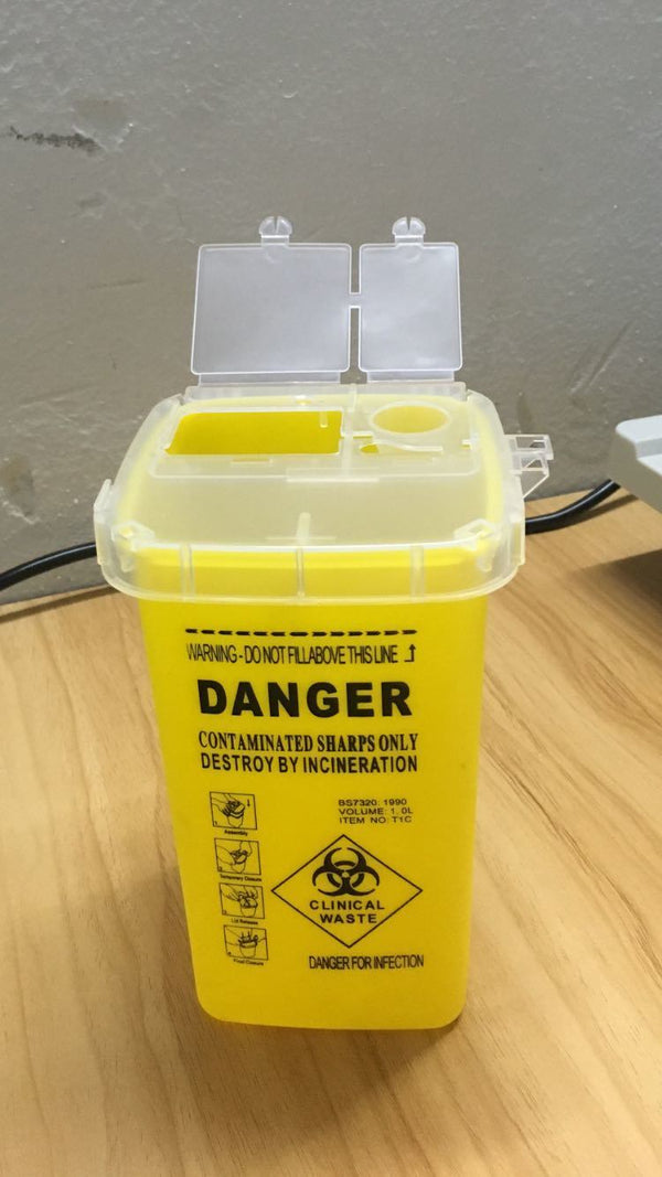 Sharp Rim Container Sharps Containers/square sharp container 1l lid – Continental supplies