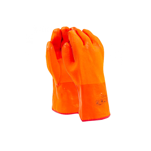 PPE Orange PVC Freezer glove