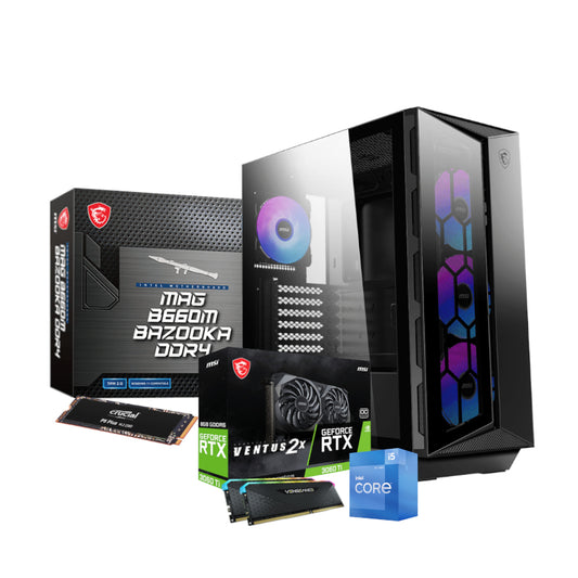PCBuilder Intel i5 12400 SLIPSTREAM Windows 11 Gaming PC