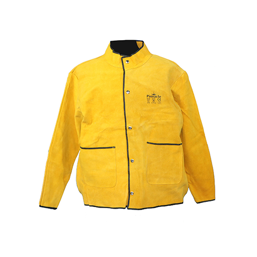 PINNACLE Yellow suede leather welding jacket size